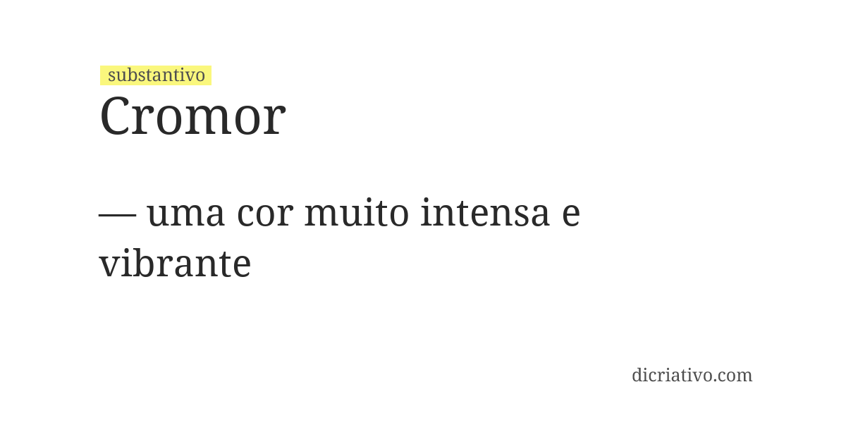 Significado de cromor