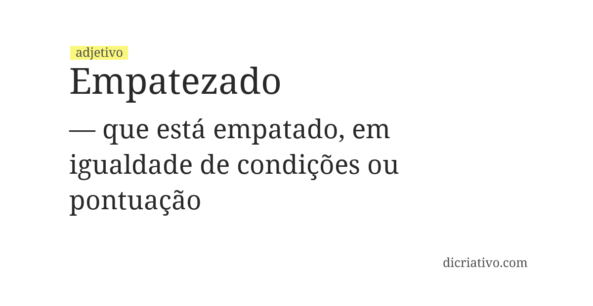 Significado de empatezado