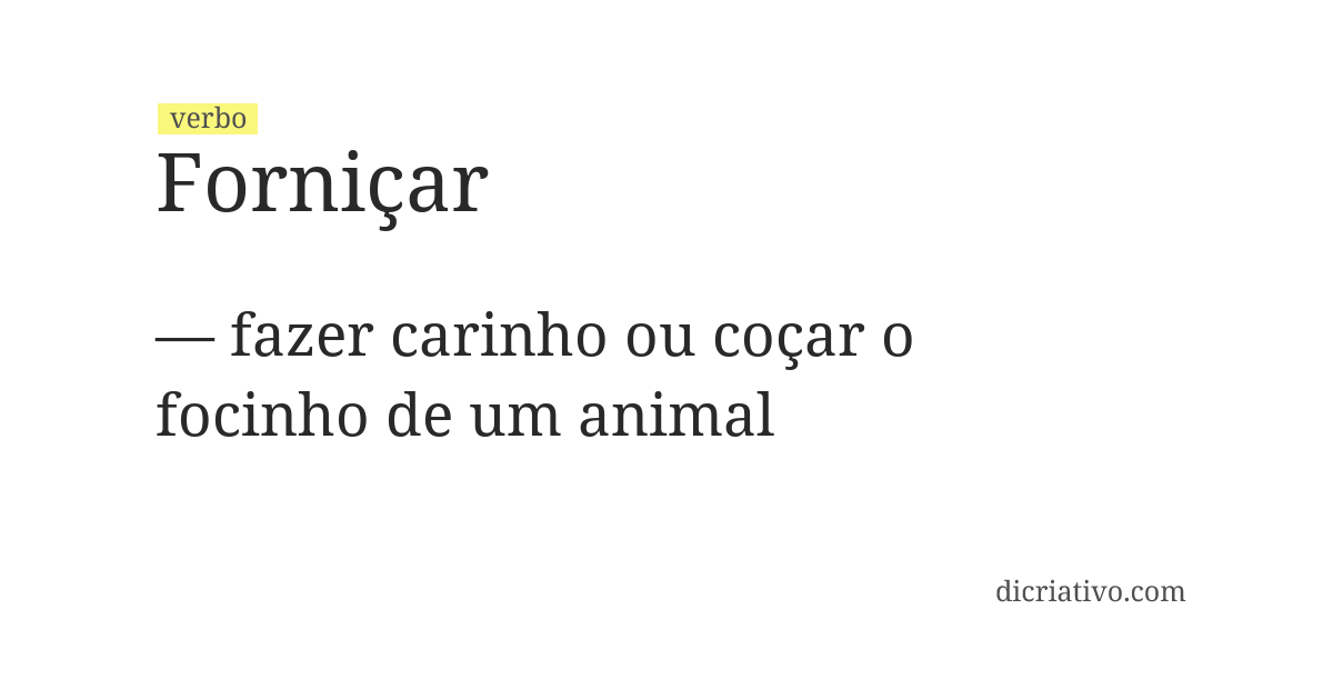 Significado de forniçar
