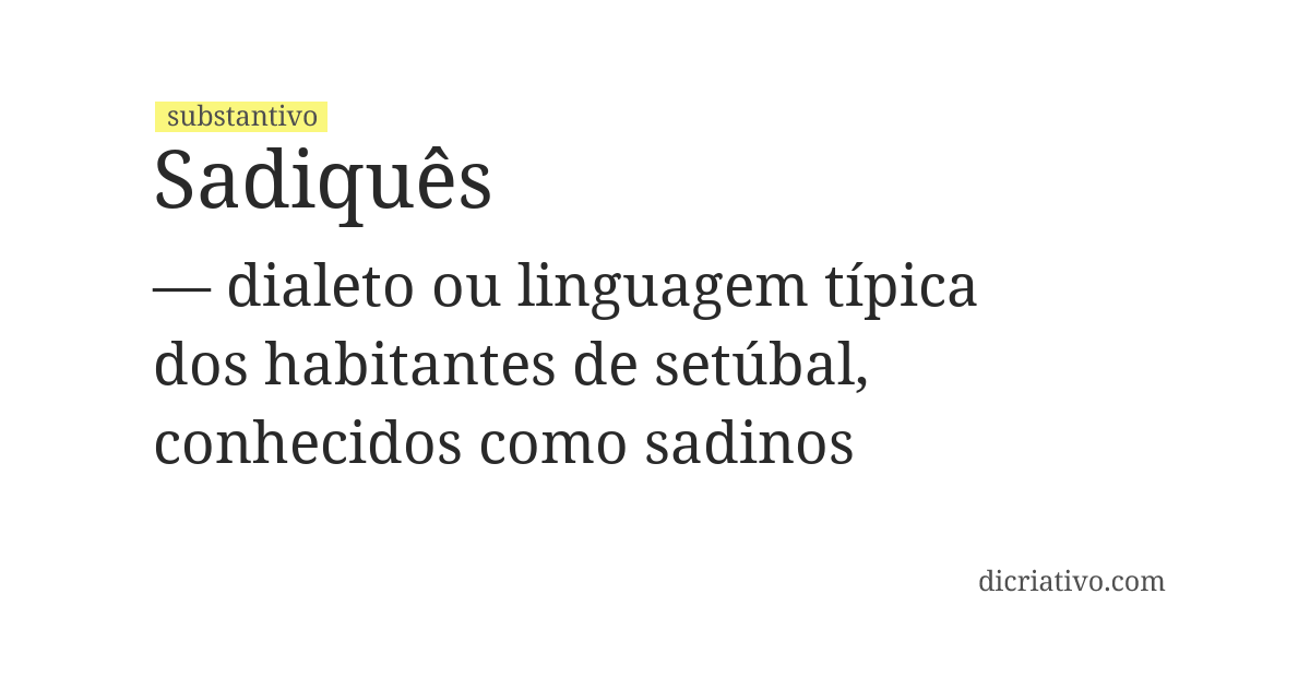 Significado de sadiquês