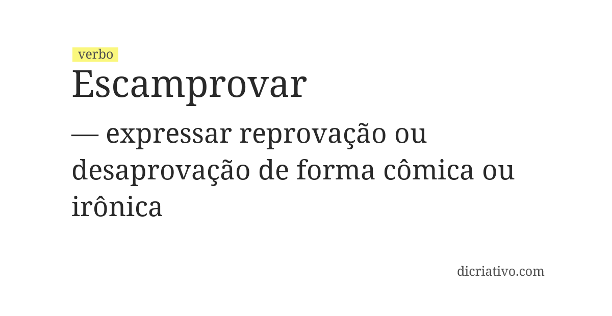 Significado de escamprovar