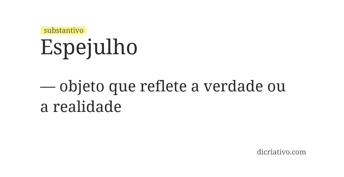 Significado de espejulho