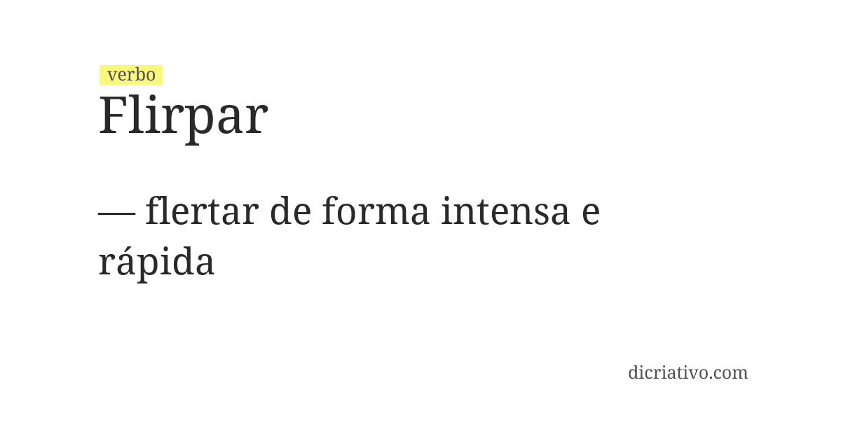 Significado de flirpar