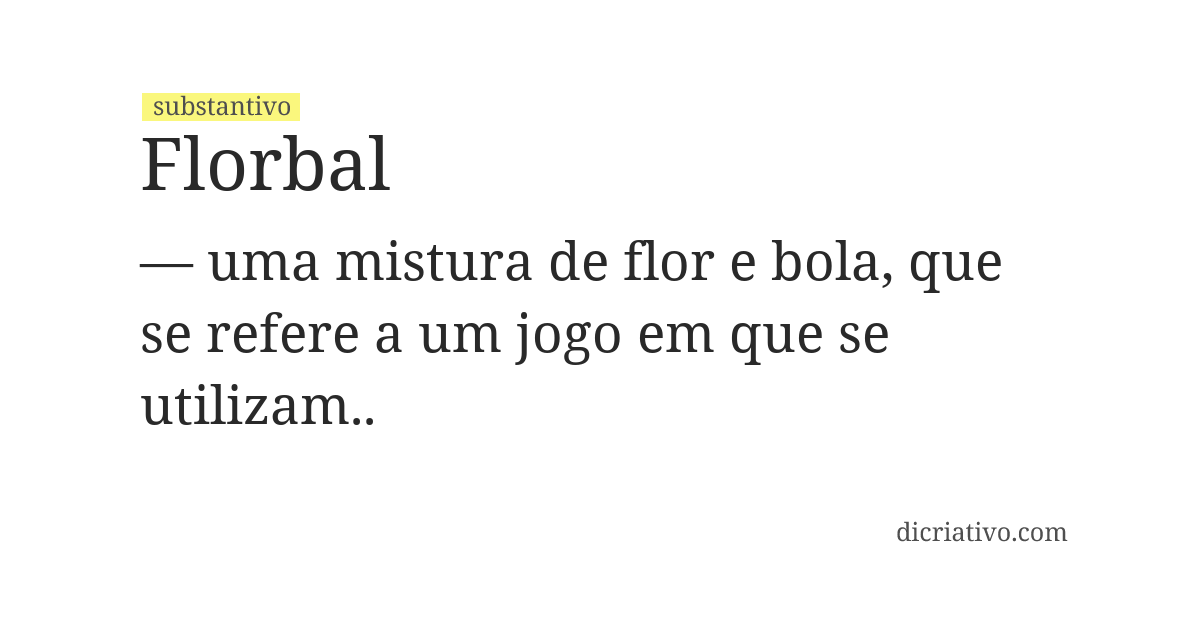 Significado de florbal