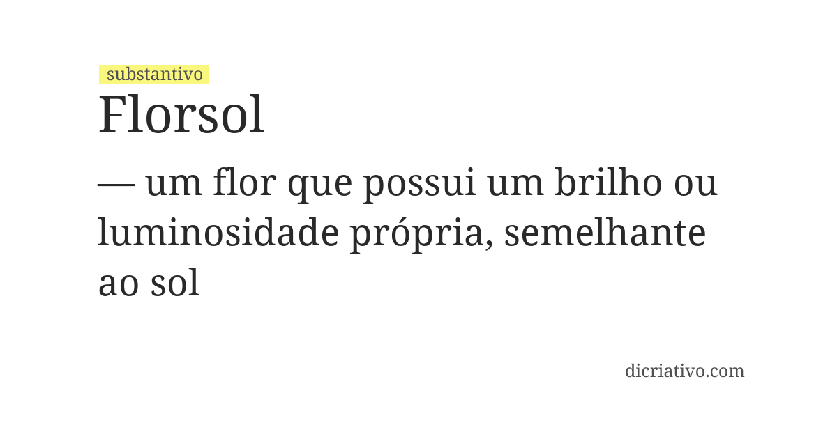 Significado de florsol