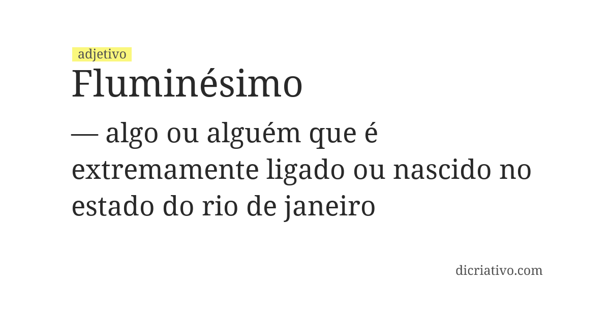 Significado de fluminésimo