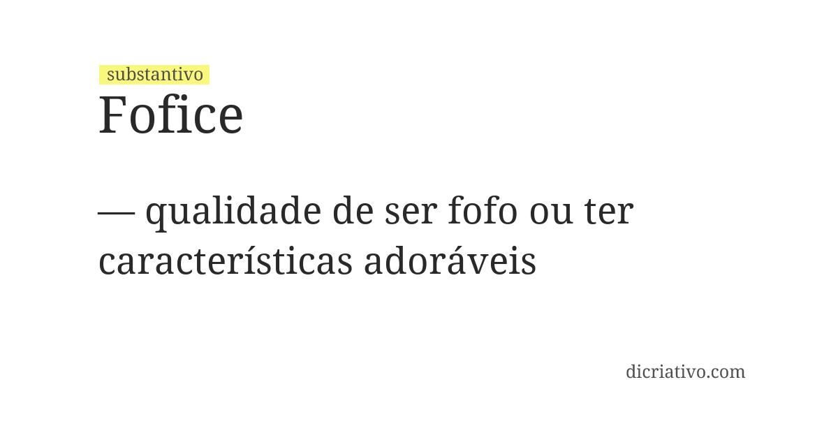 Significado de fofice