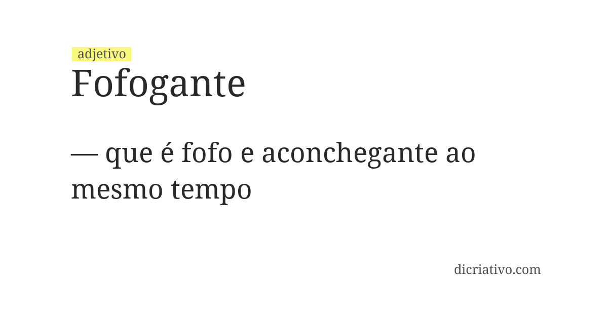 Significado de fofogante