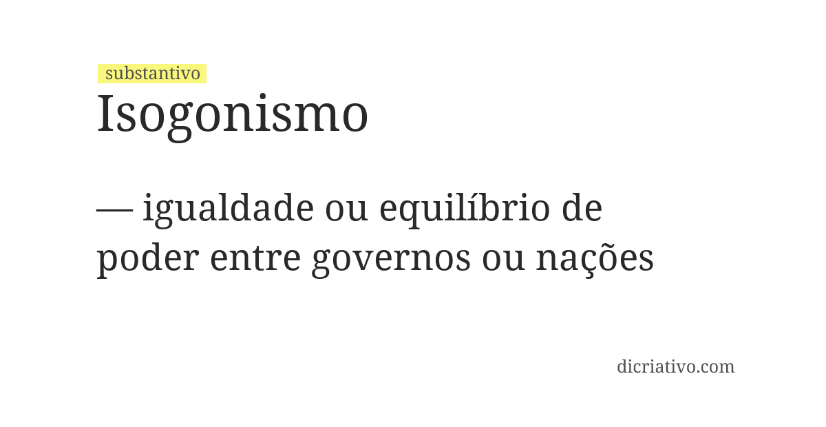 Significado de isogonismo