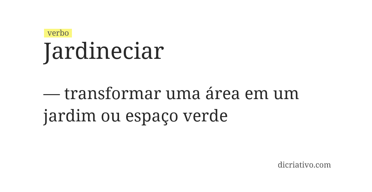 Significado de jardineciar