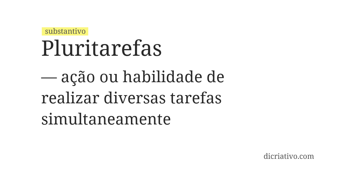 Significado de pluritarefas