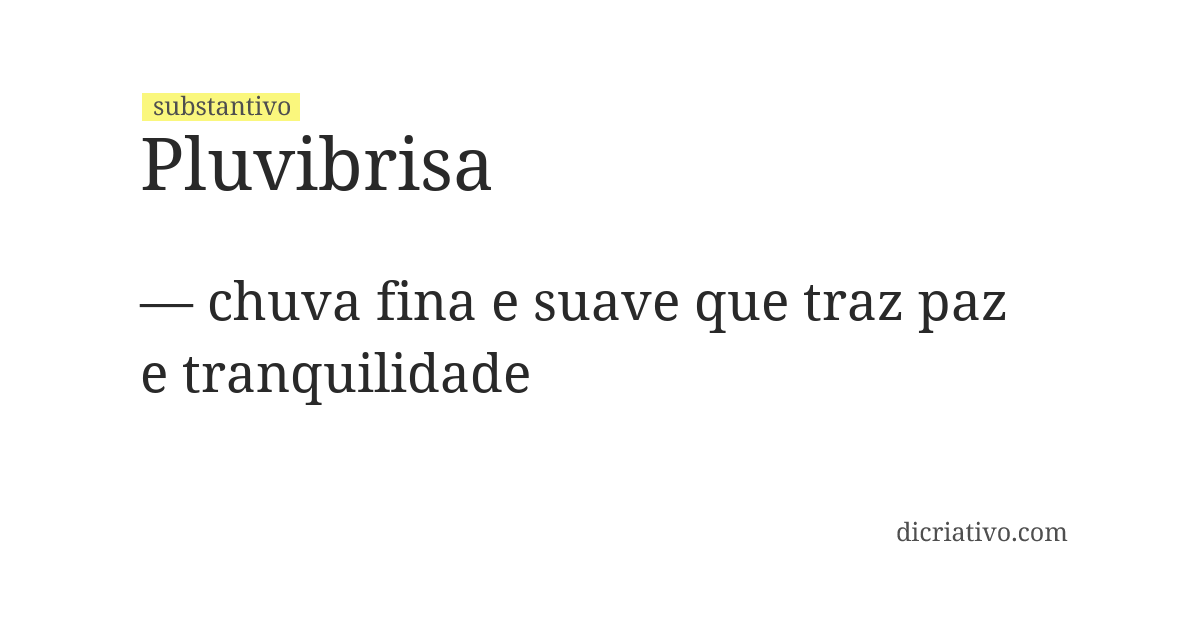 Significado de pluvibrisa