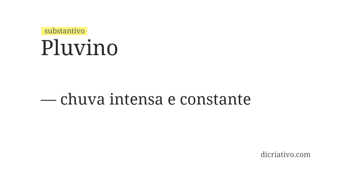 Significado de pluvino
