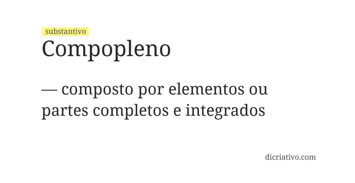 Significado de compopleno