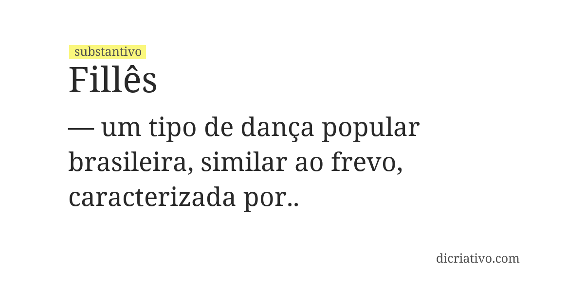 Significado de fillês