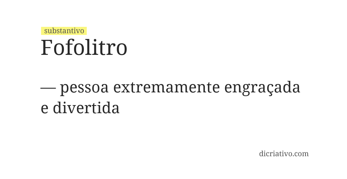 Significado de fofolitro