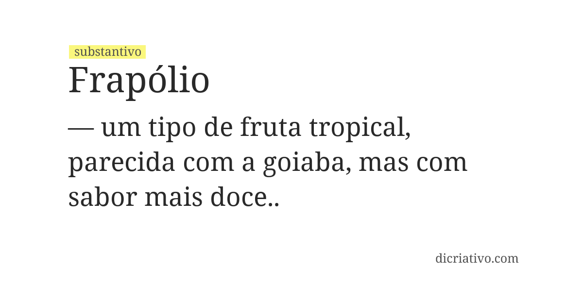 Significado de frapólio