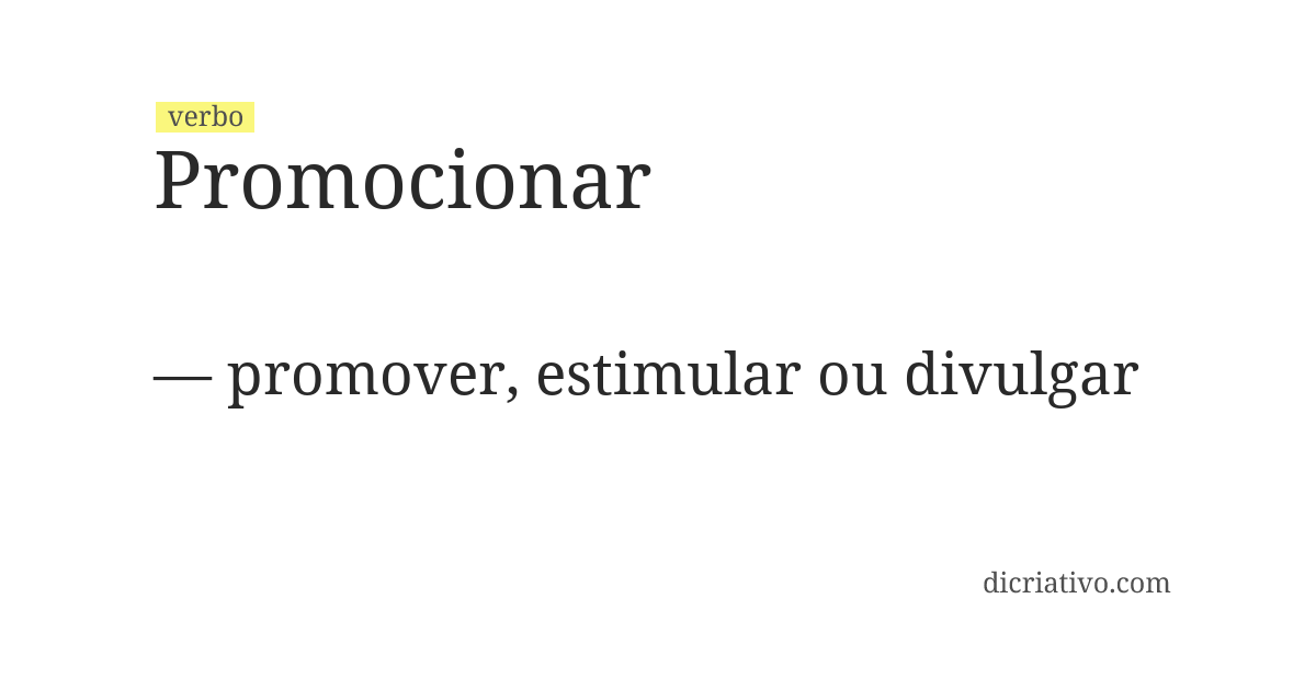 Significado de promocionar