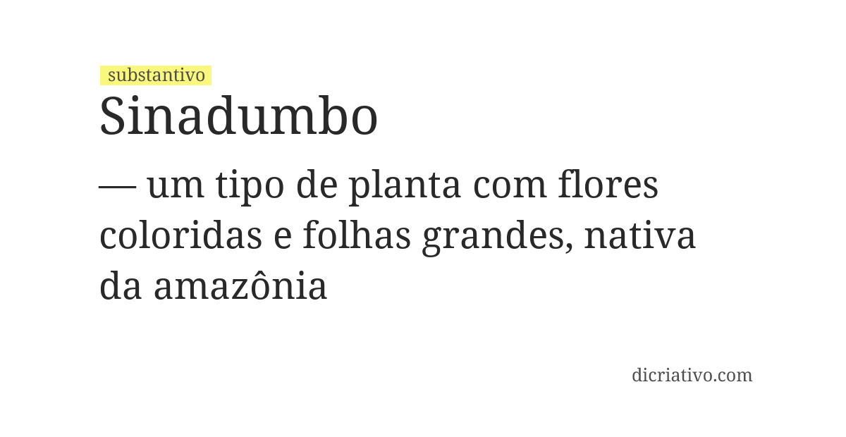 Significado de sinadumbo