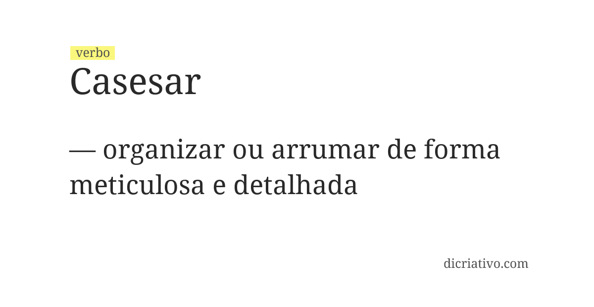 Significado de casesar