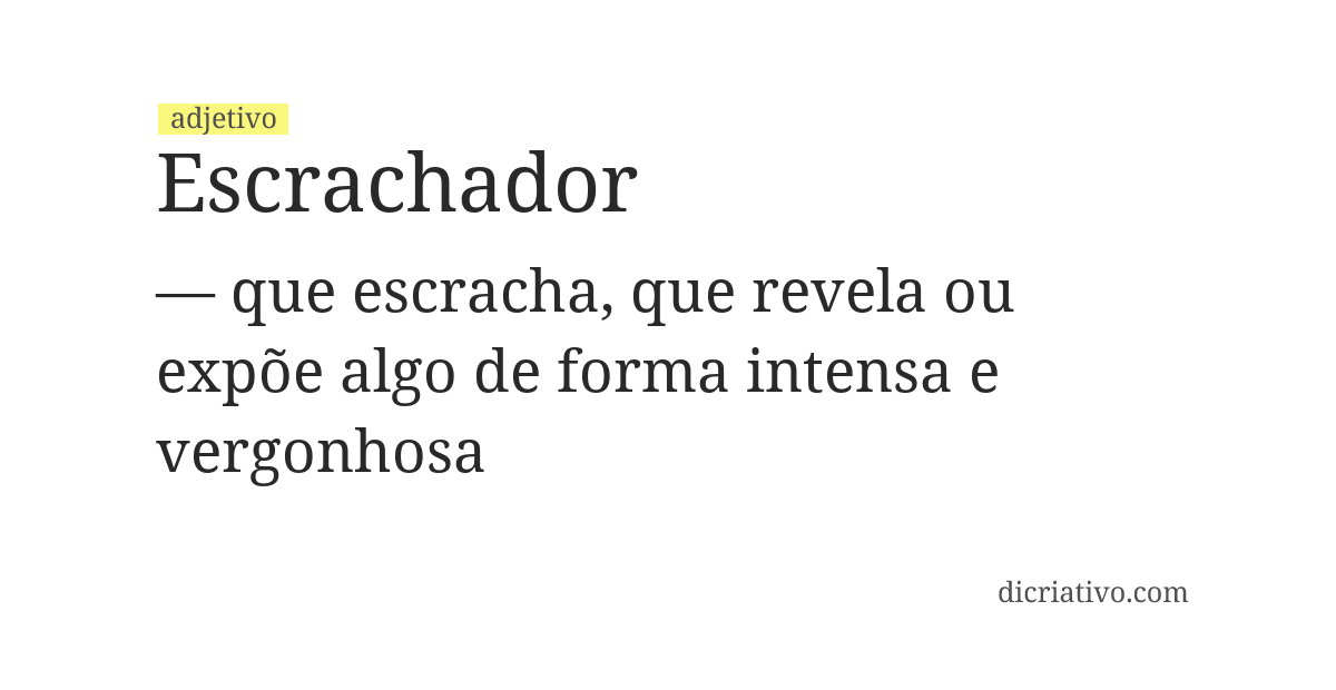 Significado de escrachador