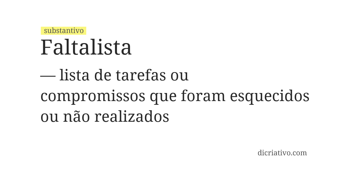 Significado de faltalista