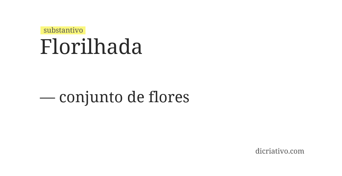 Significado de florilhada