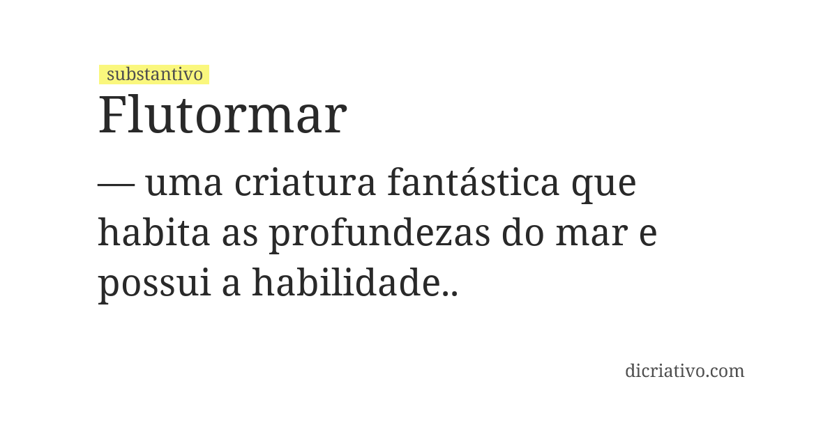 Significado de flutormar