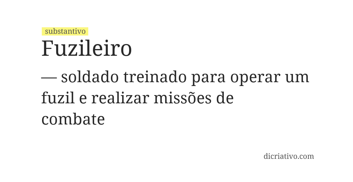 Significado de fuzileiro