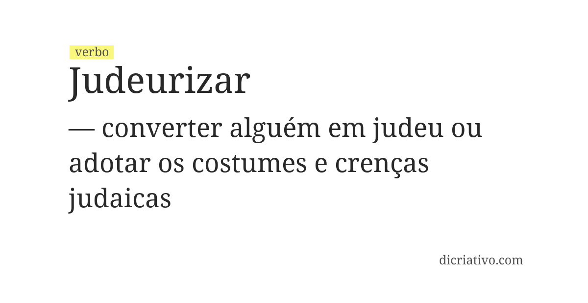 Significado de judeurizar
