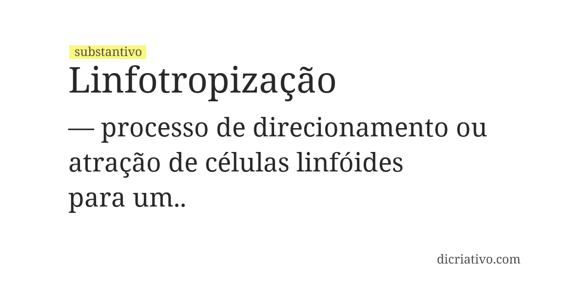 Significado de linfotropização