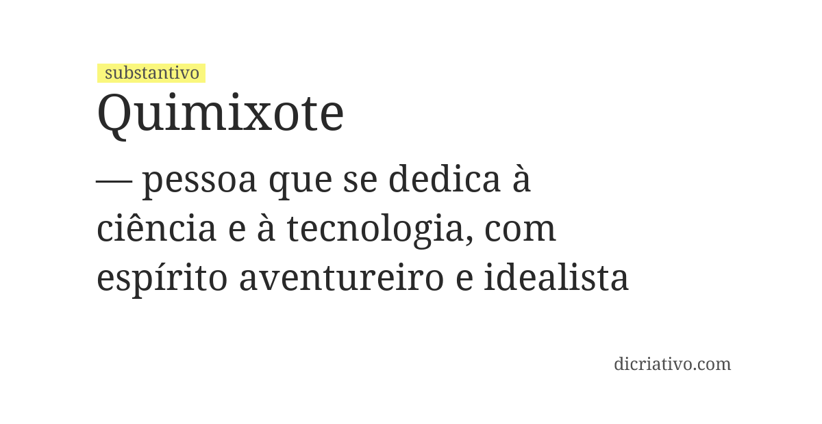 Significado de quimixote