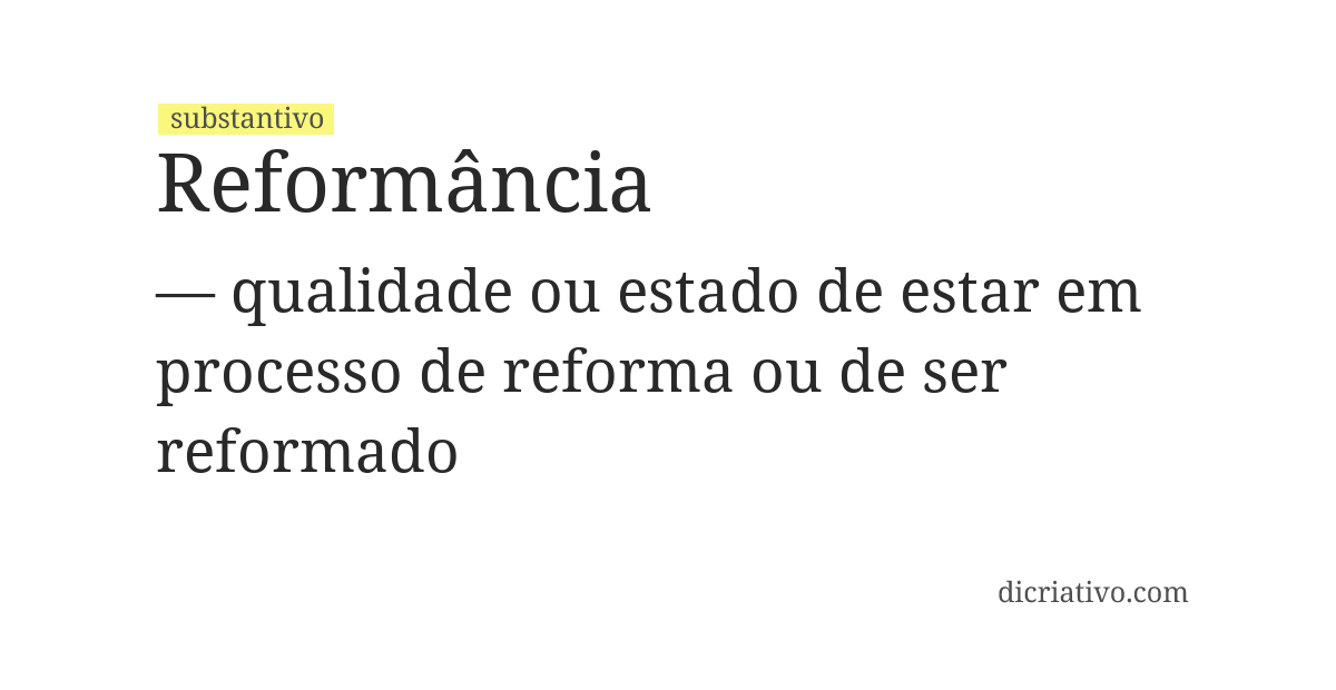 Significado de reformância