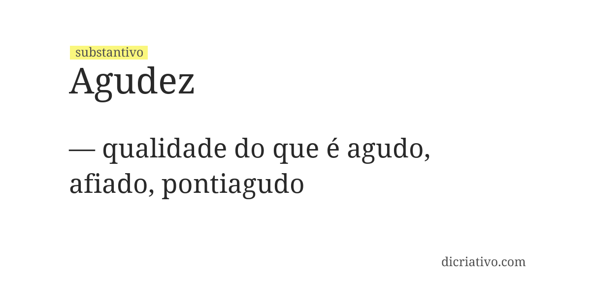 Significado de agudez