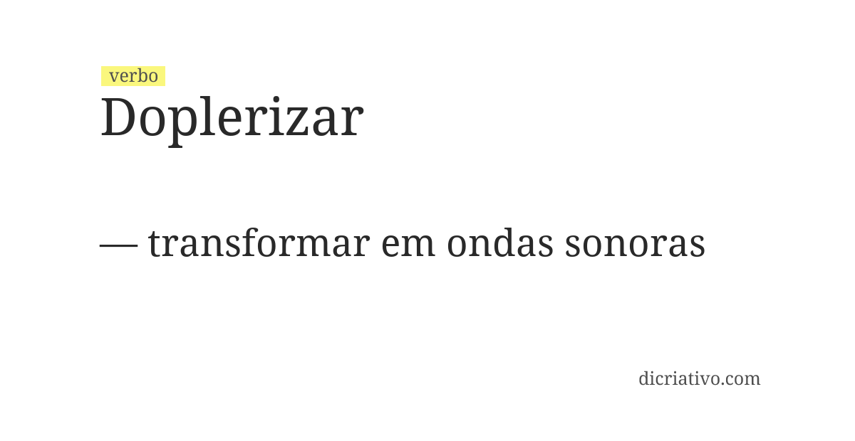 Significado de doplerizar
