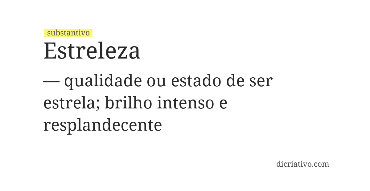 Significado de estreleza