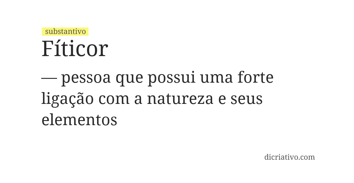 Significado de fíticor