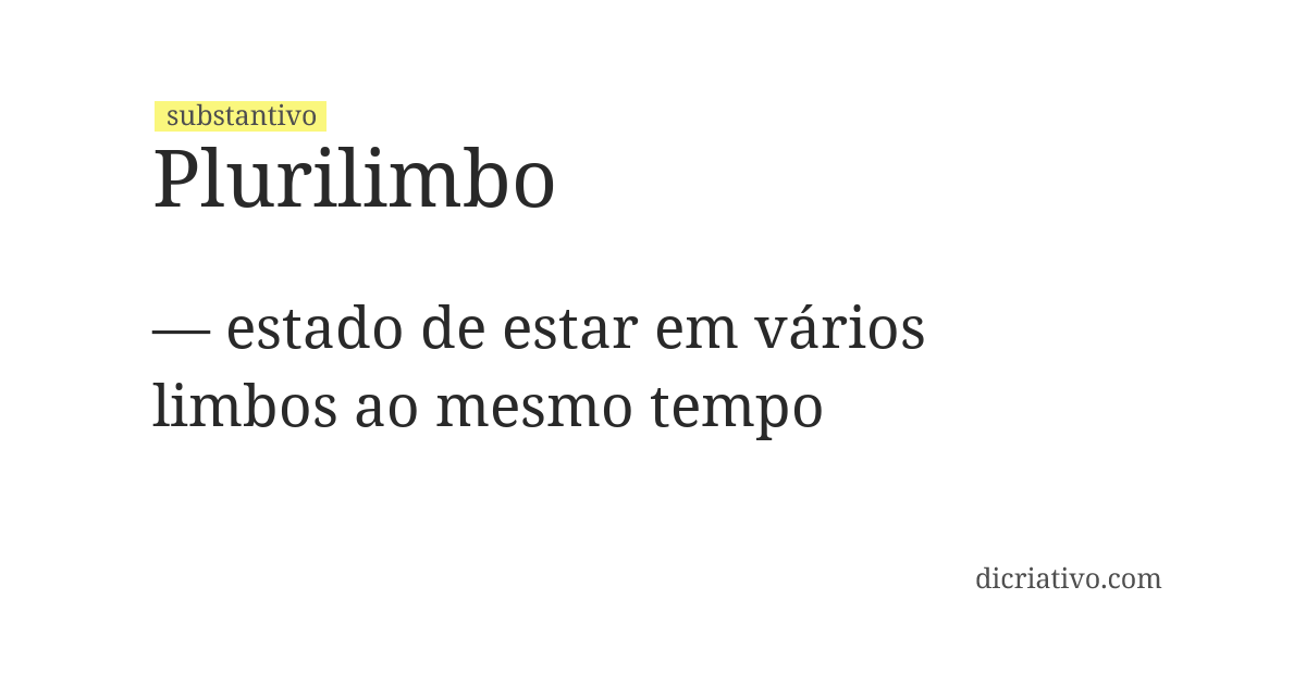Significado de plurilimbo