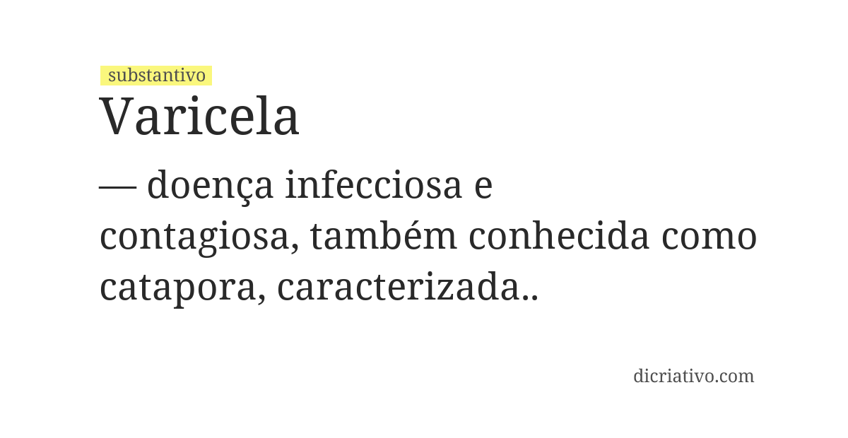 Significado de varicela