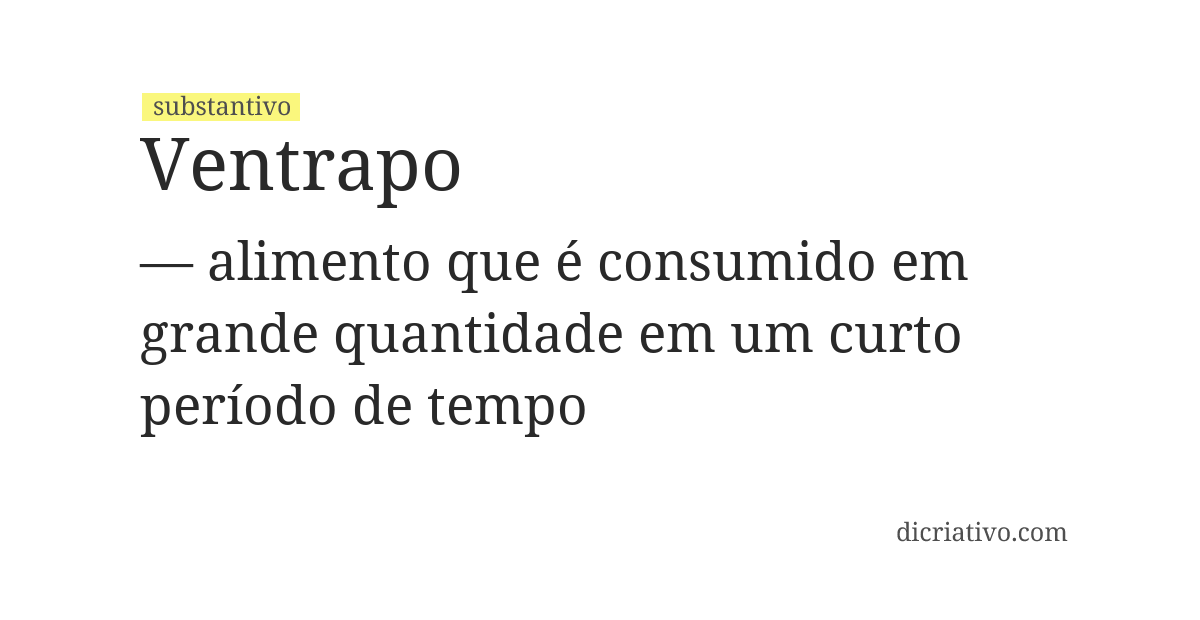 Significado de ventrapo