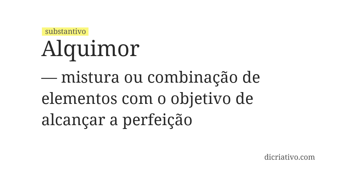 Significado de alquimor
