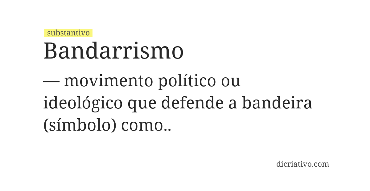 Significado de bandarrismo