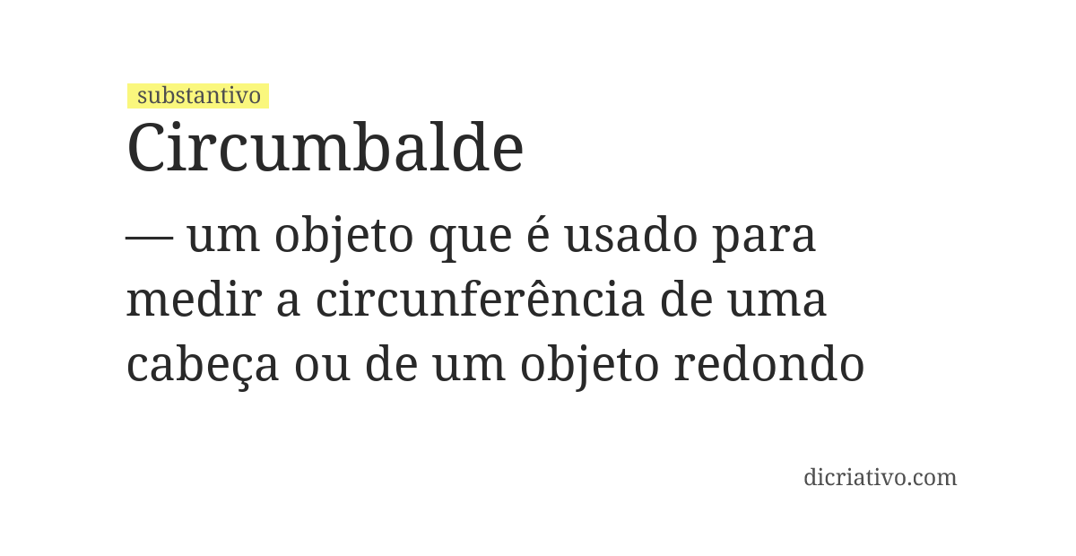 Significado de circumbalde