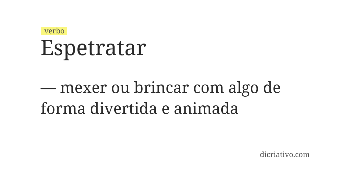 Significado de espetratar