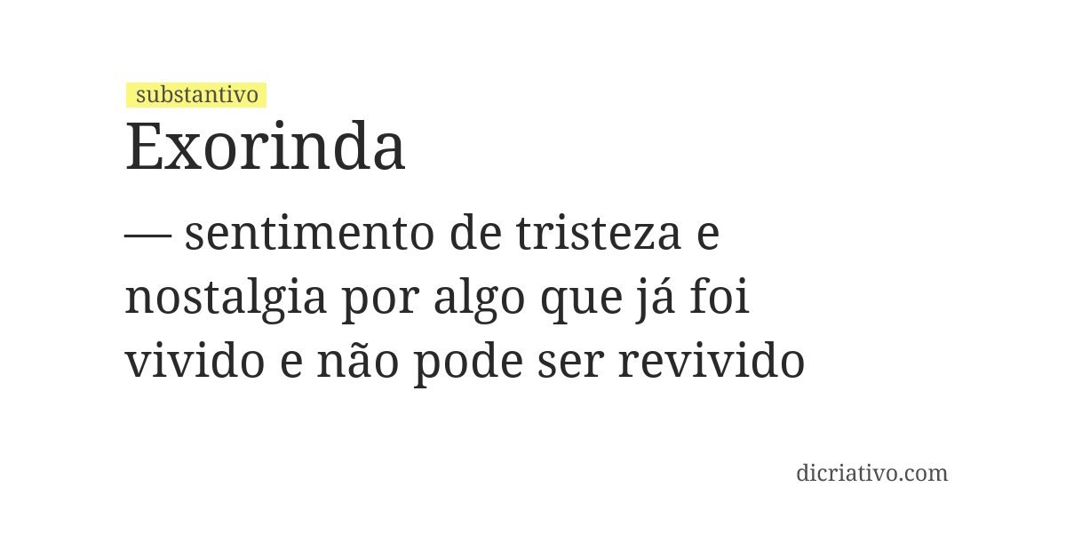 Significado de exorinda