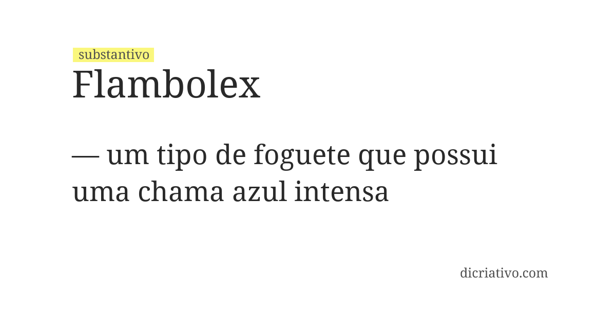 Significado de flambolex
