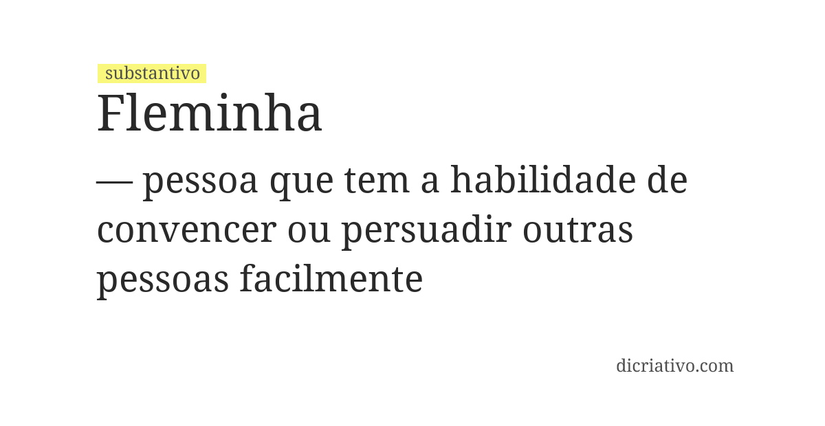 Significado de fleminha