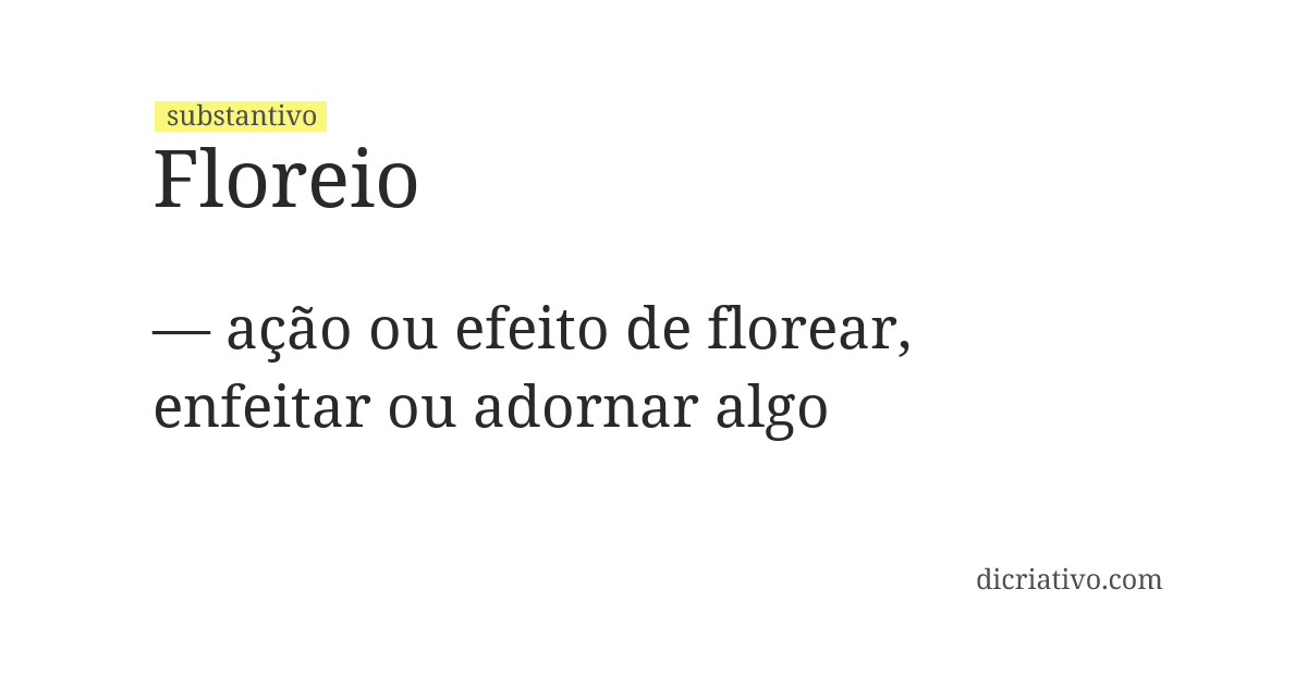 Significado de floreio