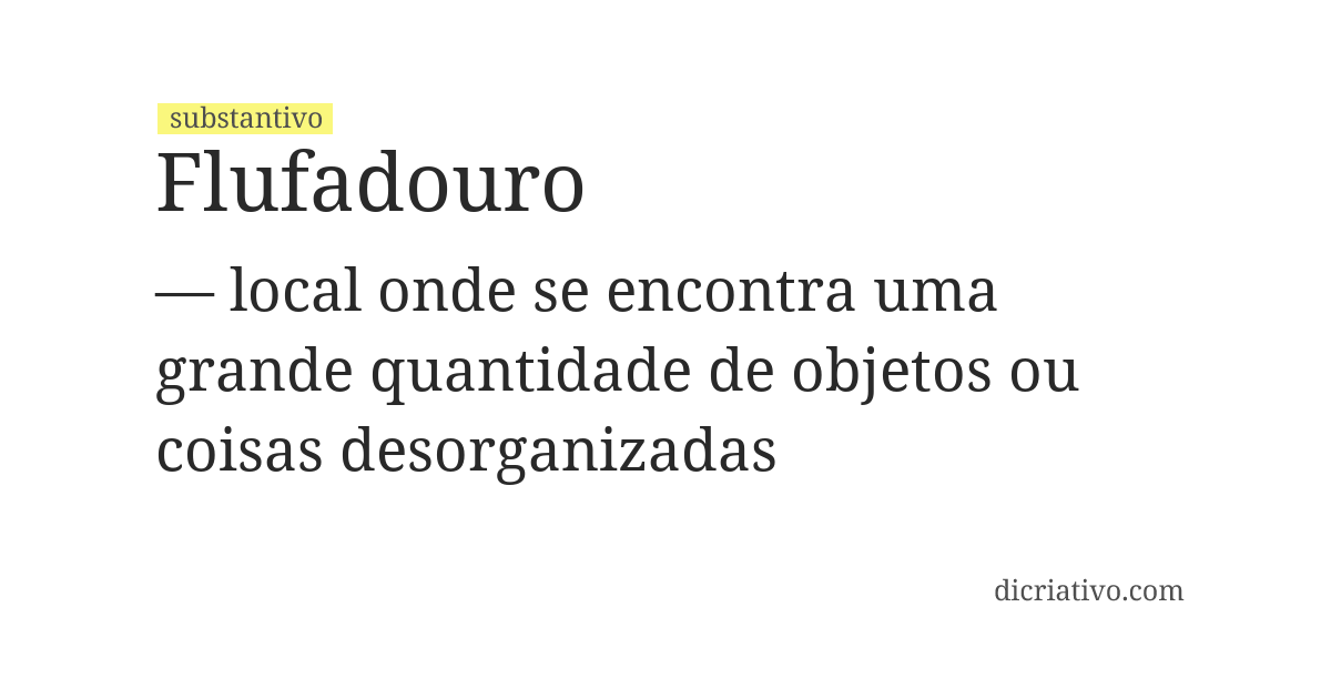 Significado de flufadouro