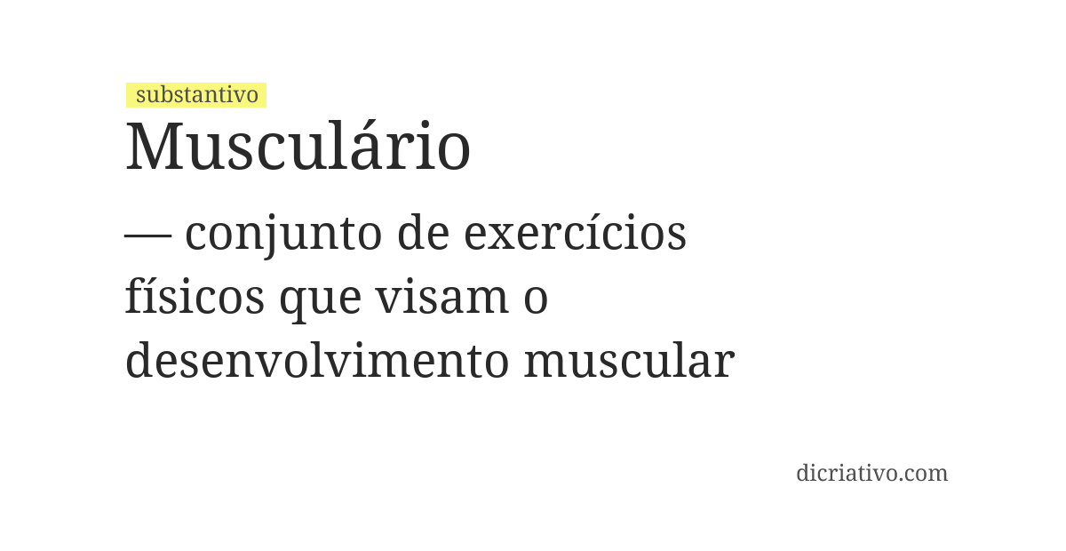 Significado de musculário